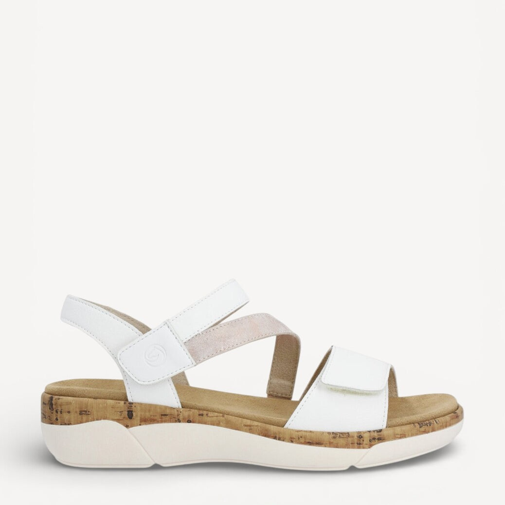 DAMES OPEN SCHOENEN-Wit combi kleur