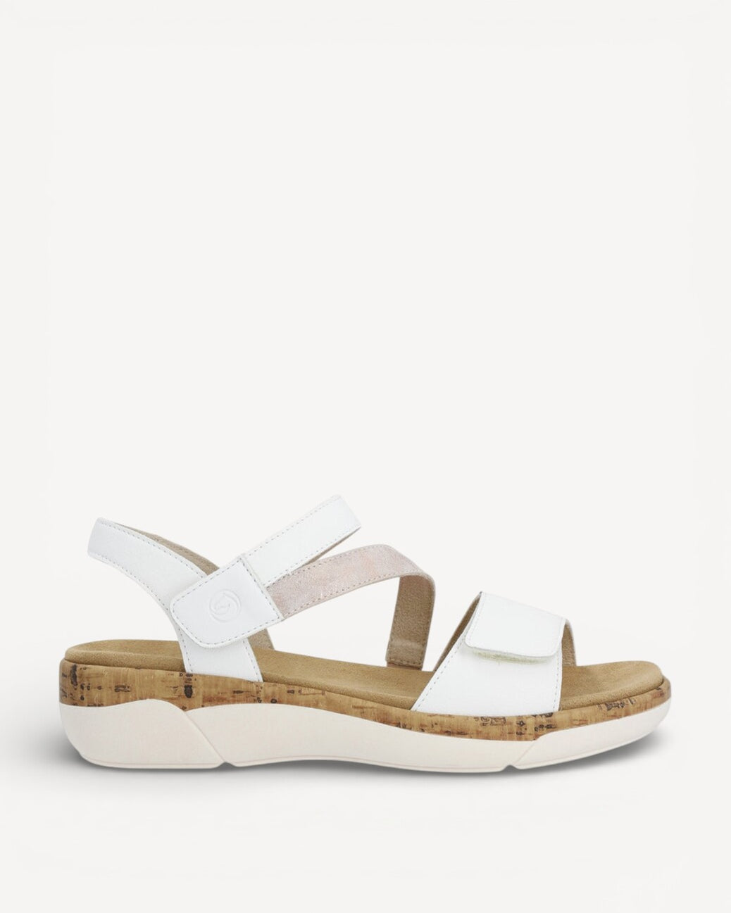 DAMES OPEN SCHOENEN-Wit combi kleur