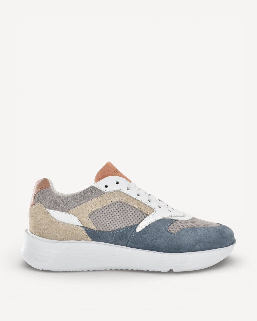 Heren veterschoenen-Blauw combi kleur