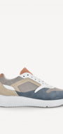 Heren veterschoenen-Blauw combi kleur
