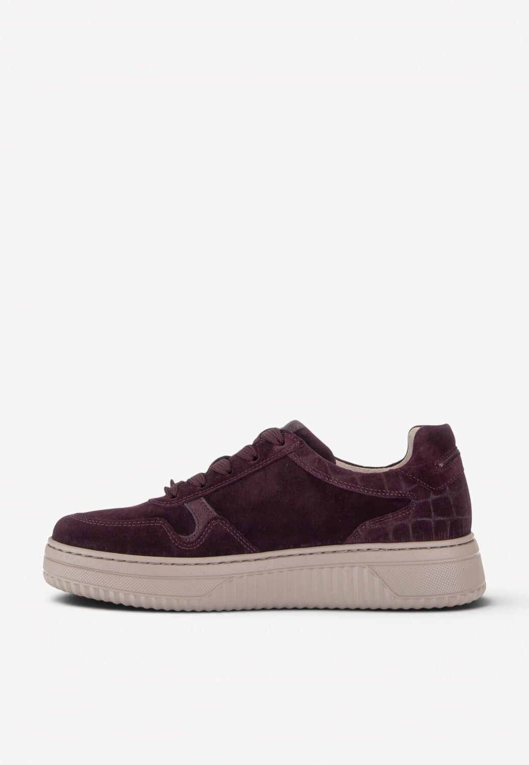 DAMES SPORTIEVE VETERSCHO-Rood suède/nubuck