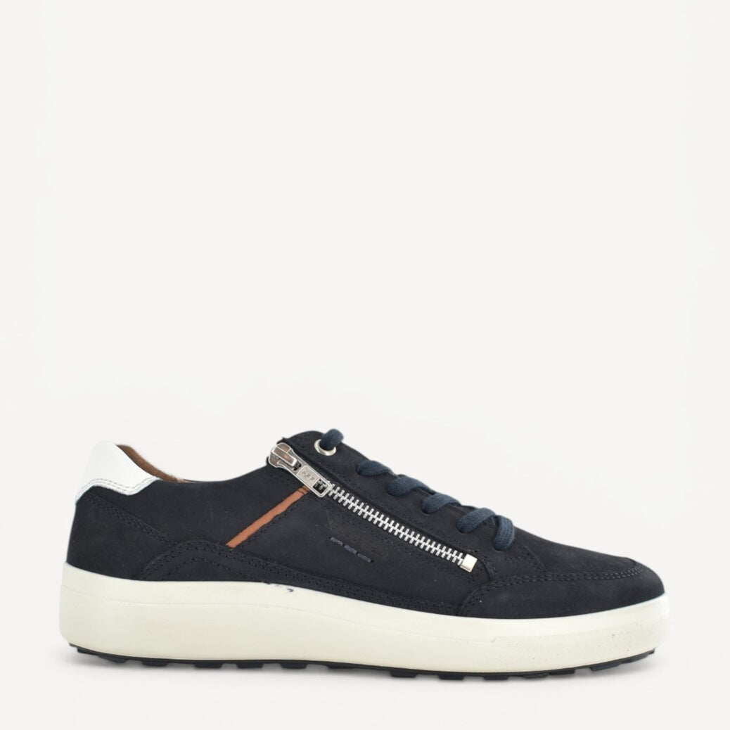 Heren veterschoenen-Blauw suède/nubuck