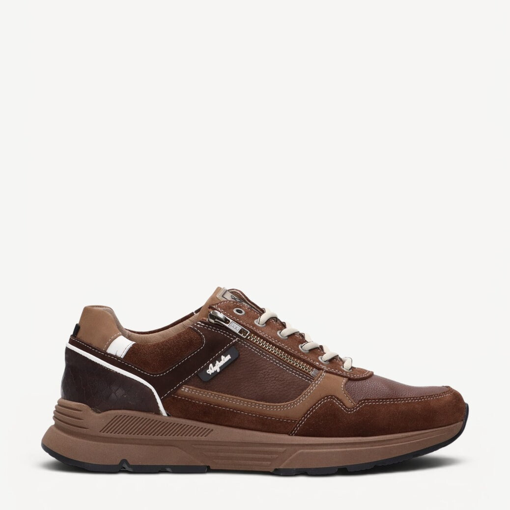 Heren veterschoenen-Bruin suède