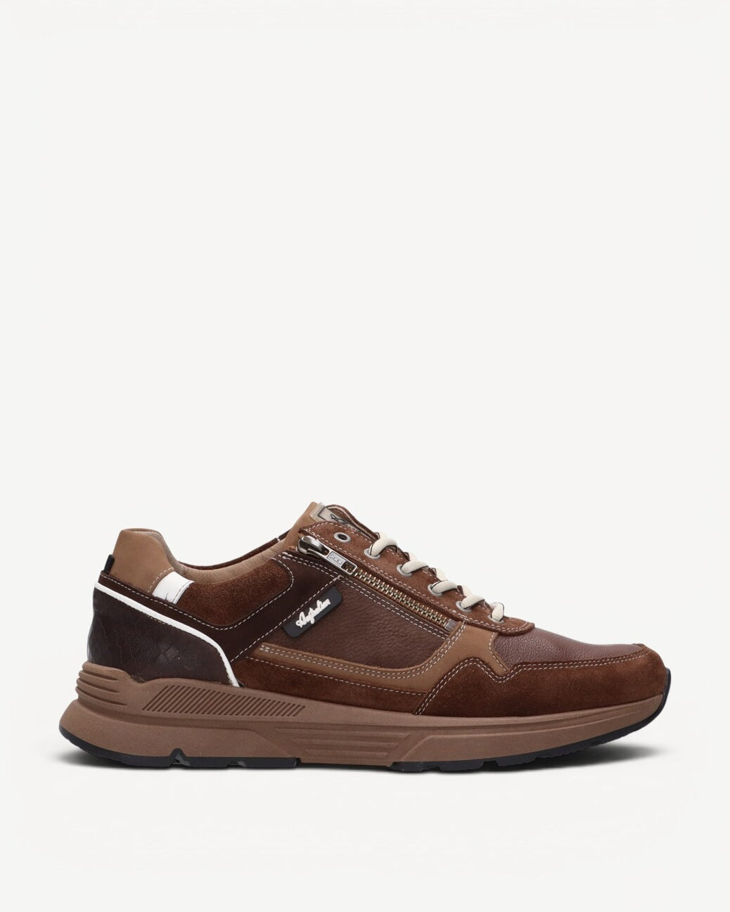 Heren veterschoenen-Bruin suède