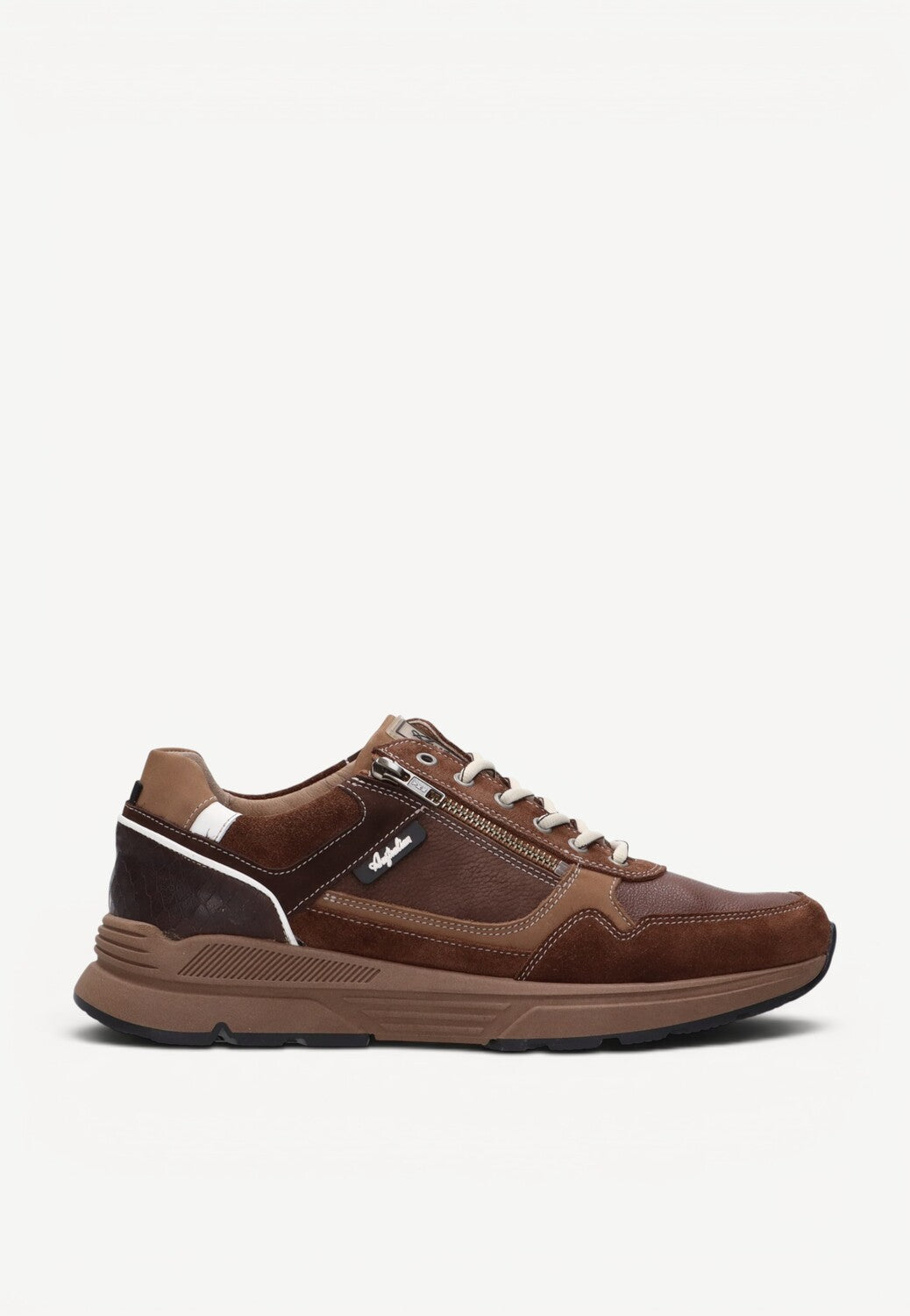 Heren veterschoenen-Bruin suède