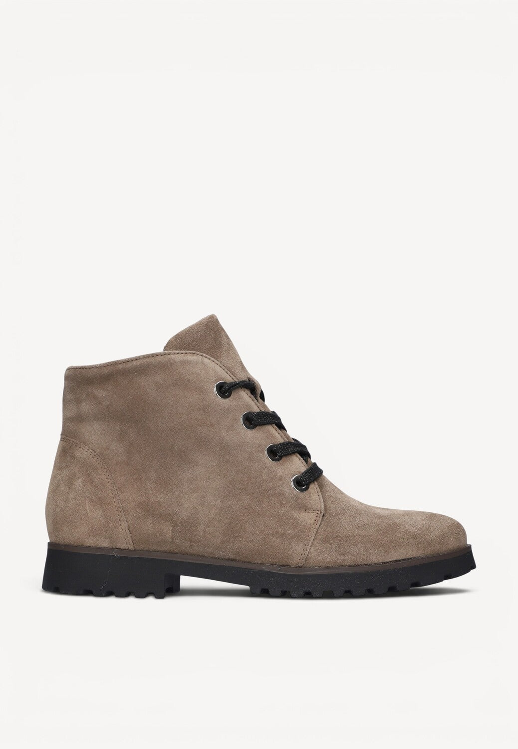 DAMES BOOTS+KORT LAARS-Beige suède/nubuck