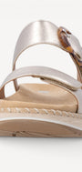 DAMES OPEN SCHOENEN-Goud leer