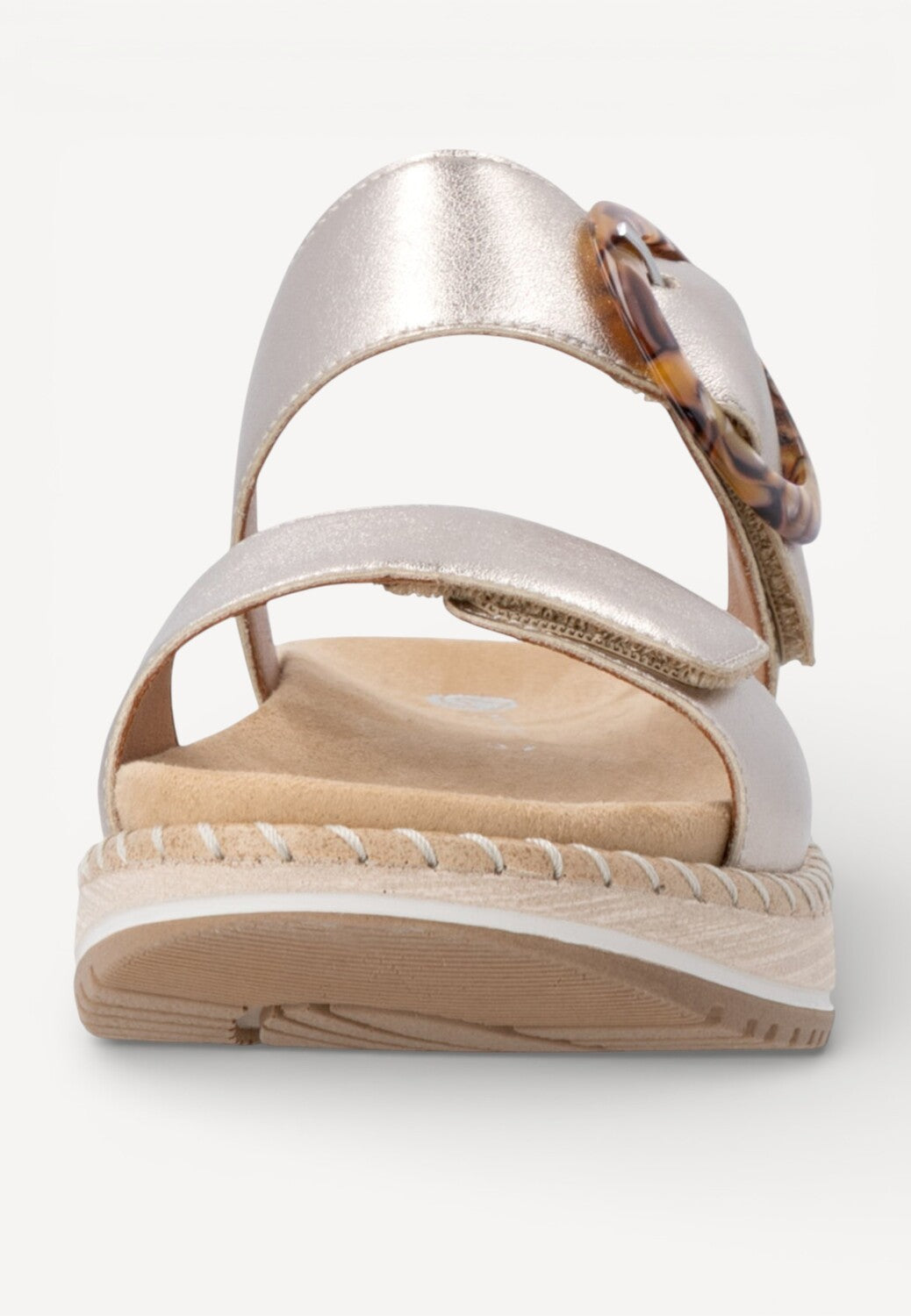 DAMES OPEN SCHOENEN-Goud leer