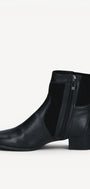 DAMES BOOTS+KORT LAARS-Zwart leer