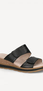 DAMES OPEN SCHOENEN-Zwart leer