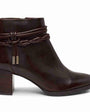 DAMES BOOTS+KORT LAARS-Bruin leer
