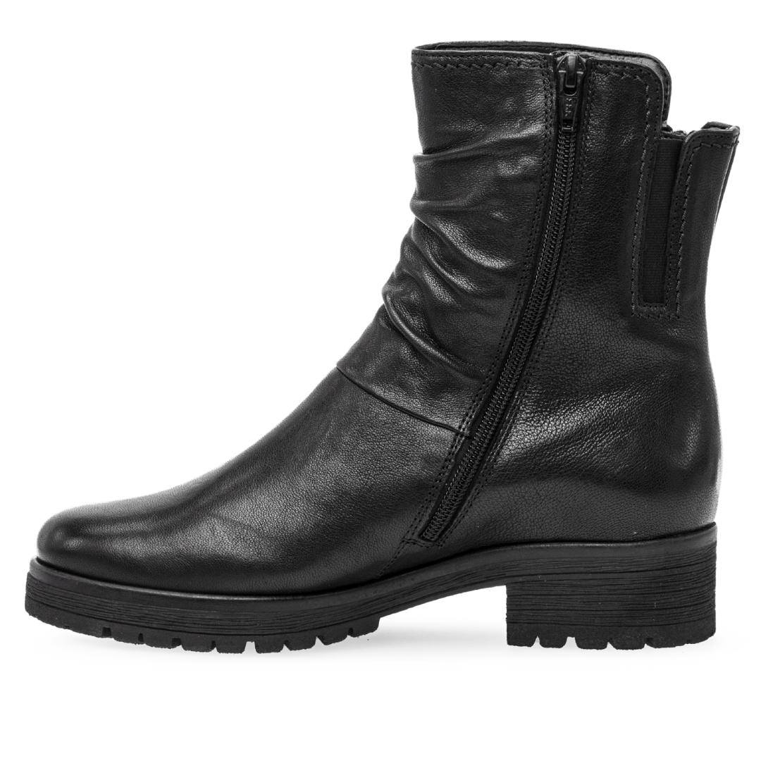 DAMES BOOTS+KORT LAARS-Zwart leer