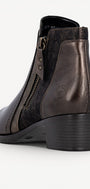 DAMES BOOTS+KORT LAARS-Brons leer