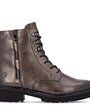 DAMES BOOTS+KORT LAARS-Brons leer