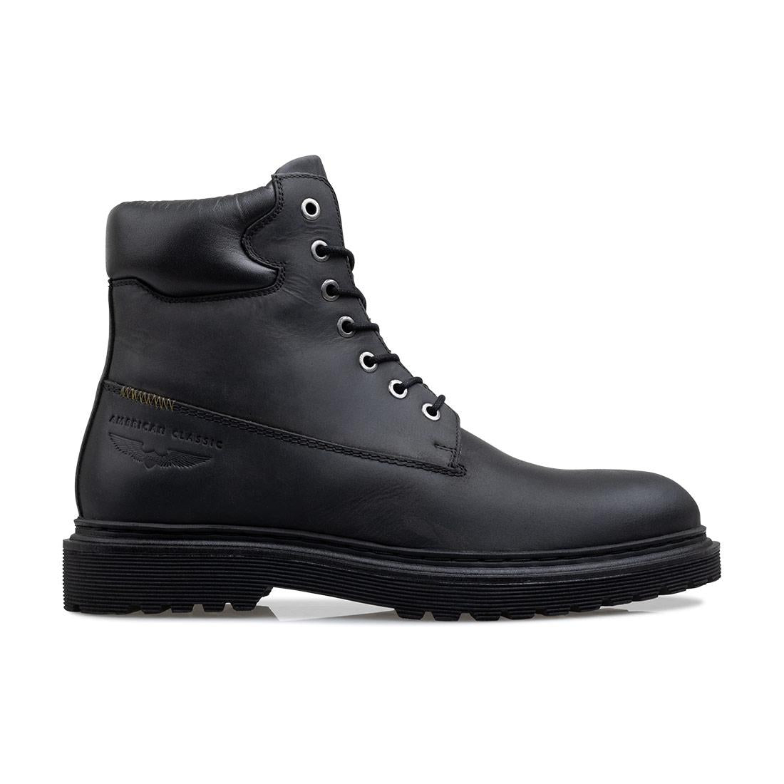 Heren boots-Zwart leer