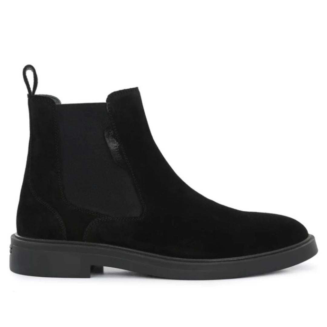 Heren boots-Zwart suède