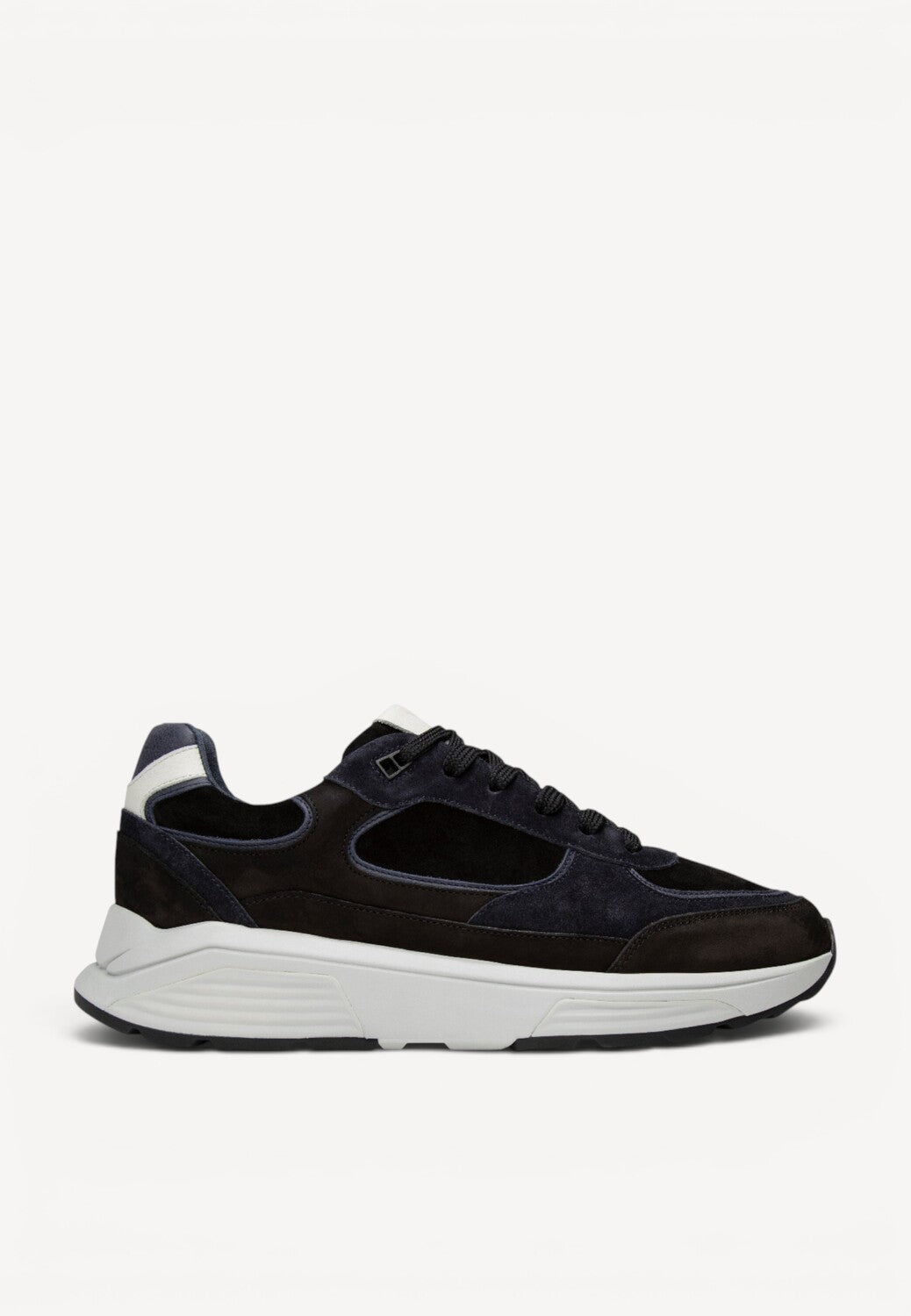 Heren veterschoenen-Zwart combi kleur