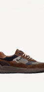 Heren veterschoenen-Bruin combi kleur