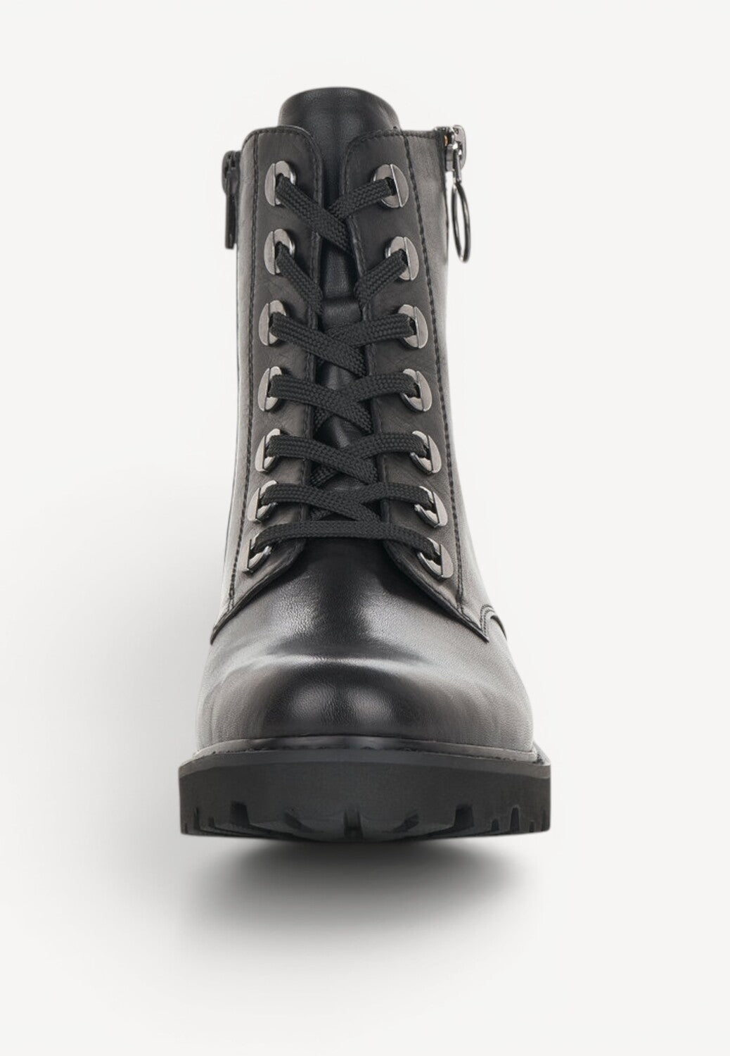 DAMES BOOTS+KORT LAARS-Zwart leer