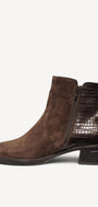 DAMES BOOTS+KORT LAARS-Bruin suède