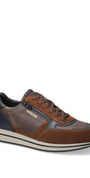 Heren veterschoenen-Bruin leer