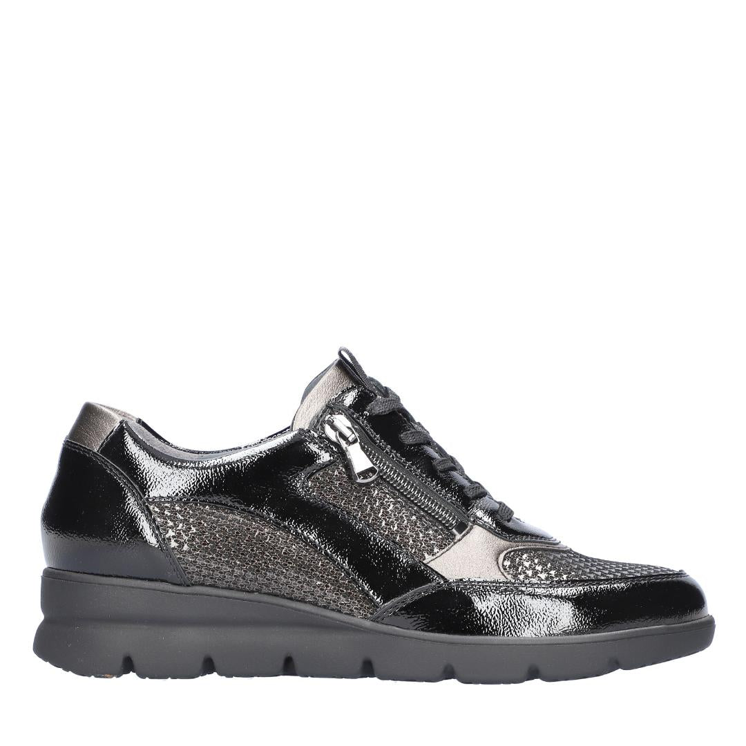 DAMES SPORTIEVE VETERSCHO-Zwart leer