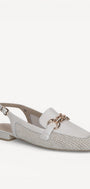 MUIL +SLINGBACK-Beige leer
