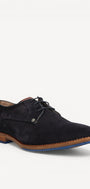 Heren veterschoenen-Blauw suède/nubuck