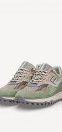 Heren veterschoenen-Groen combi kleur