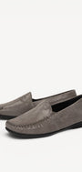 DAMES INSTAPSCHOENEN-Beige leer