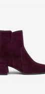 DAMES BOOTS+KORT LAARS-Rood suède/nubuck