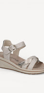 DAMES OPEN SCHOENEN-Brons combi kleur