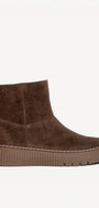 DAMES BOOTS+KORT LAARS-Bruin suède