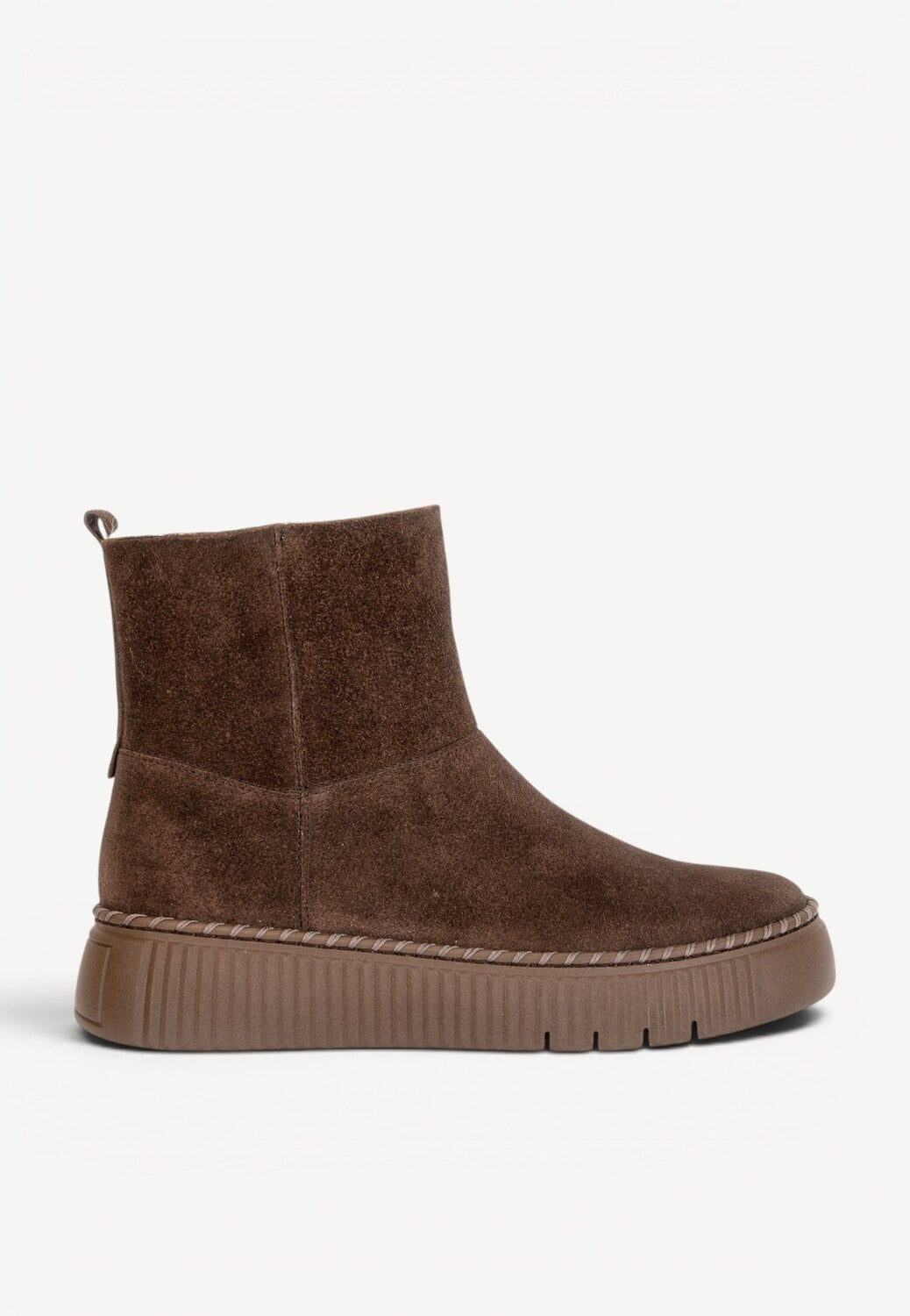DAMES BOOTS+KORT LAARS-Bruin suède