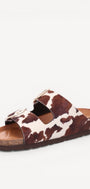 DAMES OPEN SCHOENEN-Bruin combi kleur