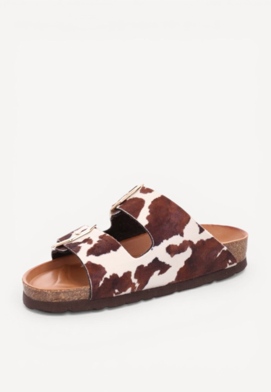 DAMES OPEN SCHOENEN-Bruin combi kleur