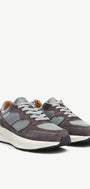 Heren veterschoenen-Grijs combi kleur