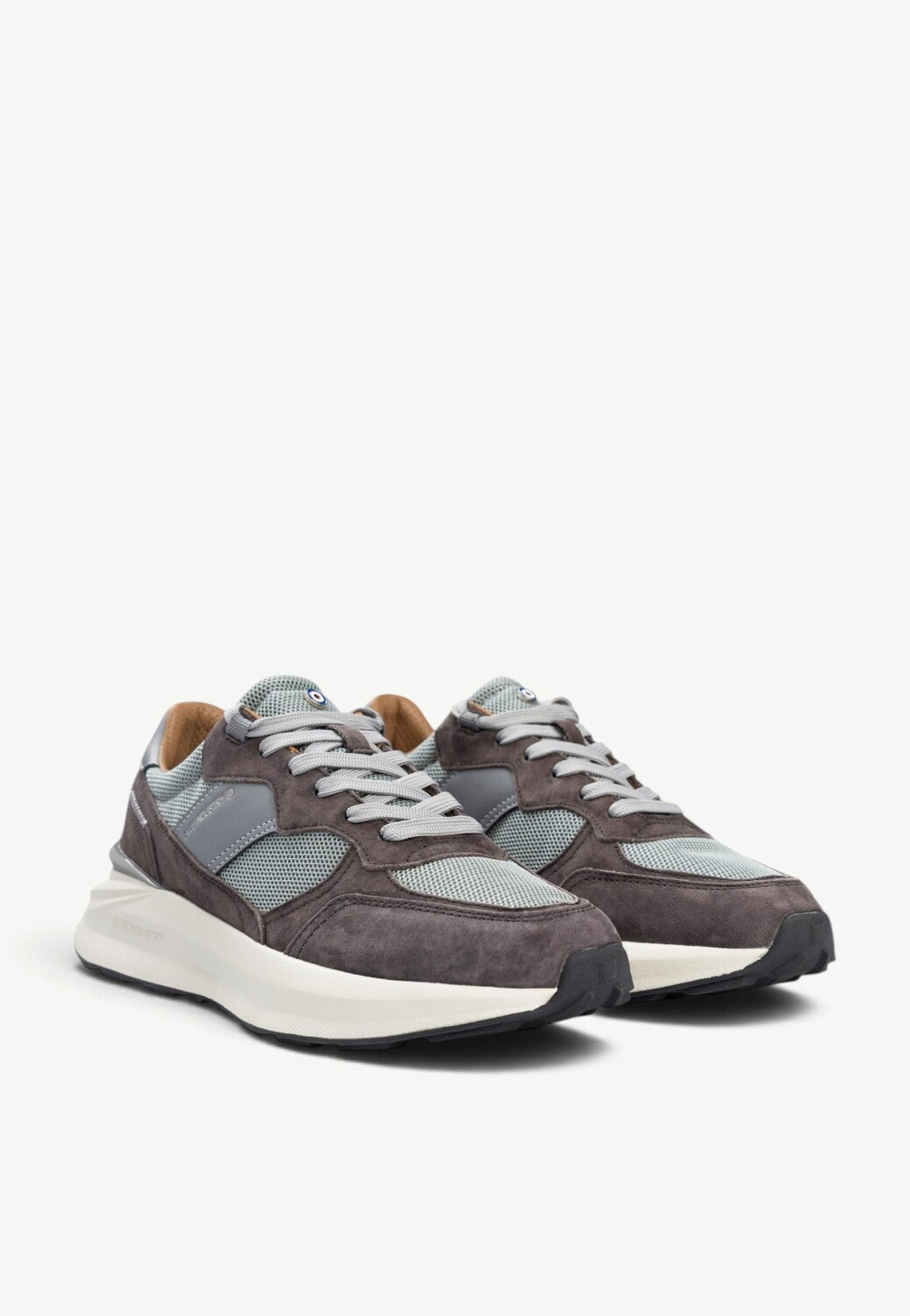 Heren veterschoenen-Grijs combi kleur
