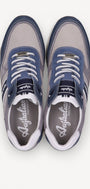 Heren veterschoenen-Blauw combi kleur