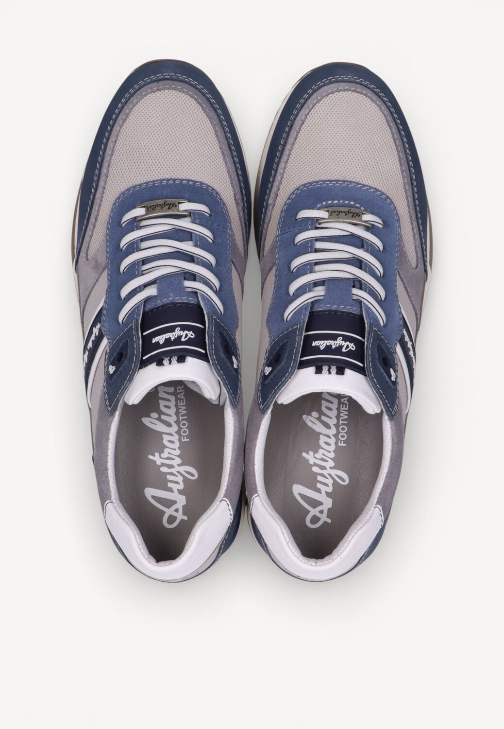 Heren veterschoenen-Blauw combi kleur