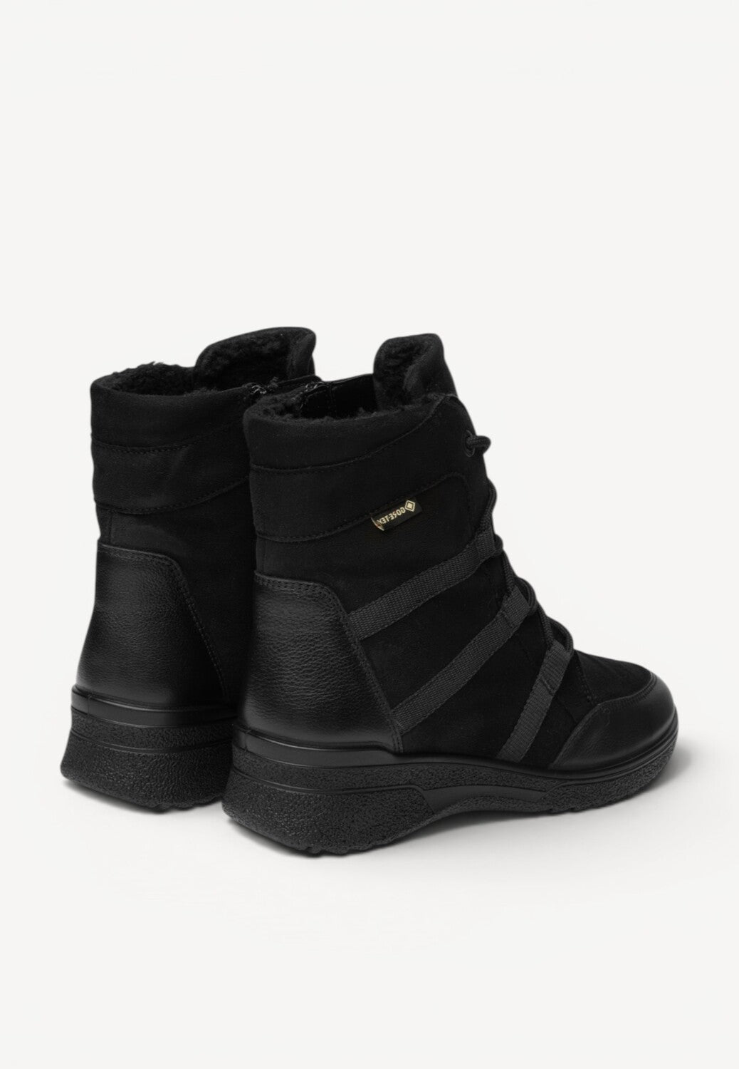 DAMES BOOTS+KORT LAARS-Zwart suède