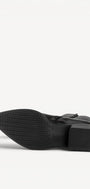 DAMES BOOTS+KORT LAARS-Zwart leer
