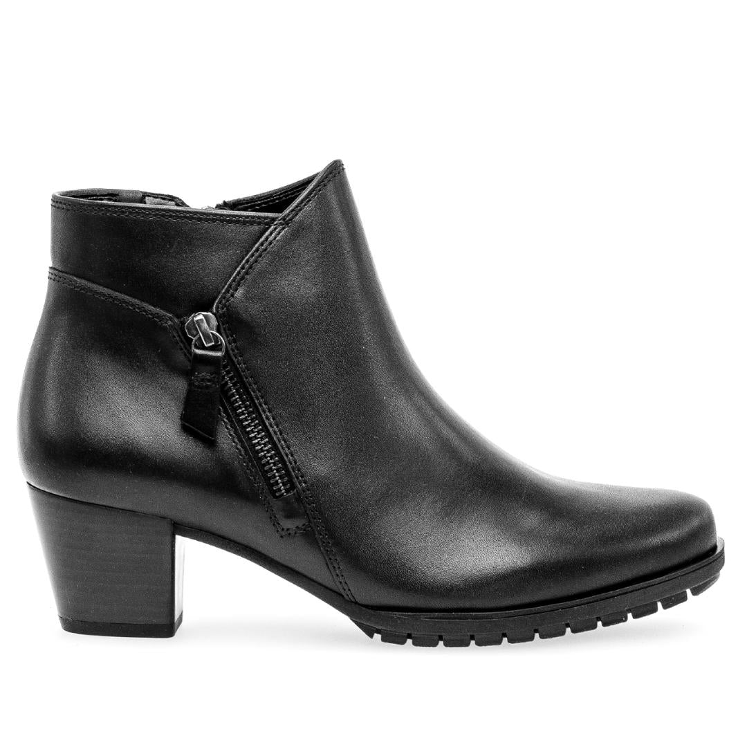 DAMES BOOTS+KORT LAARS-Zwart leer