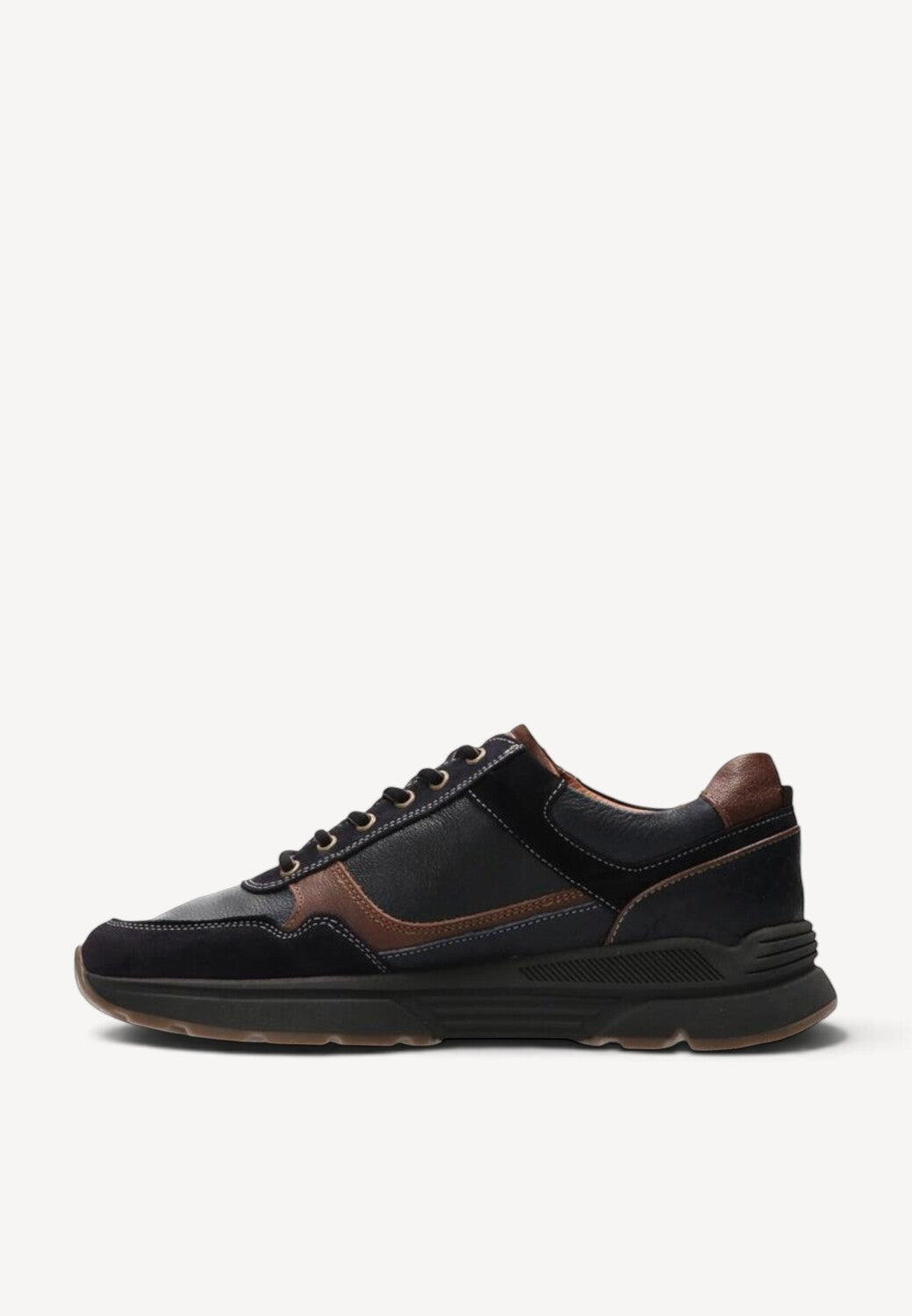 Heren veterschoenen-Blauw suède/nubuck