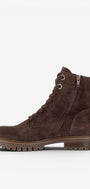 DAMES BOOTS+KORT LAARS-Bruin suède