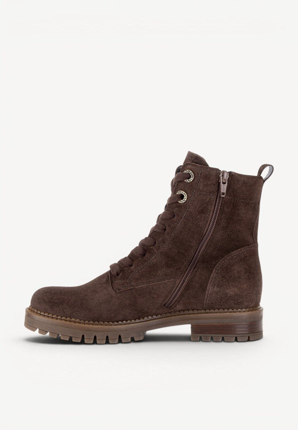 DAMES BOOTS+KORT LAARS-Bruin suède