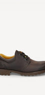 Heren veterschoenen-Bruin leer