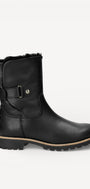 DAMES BOOTS+KORT LAARS-Zwart leer