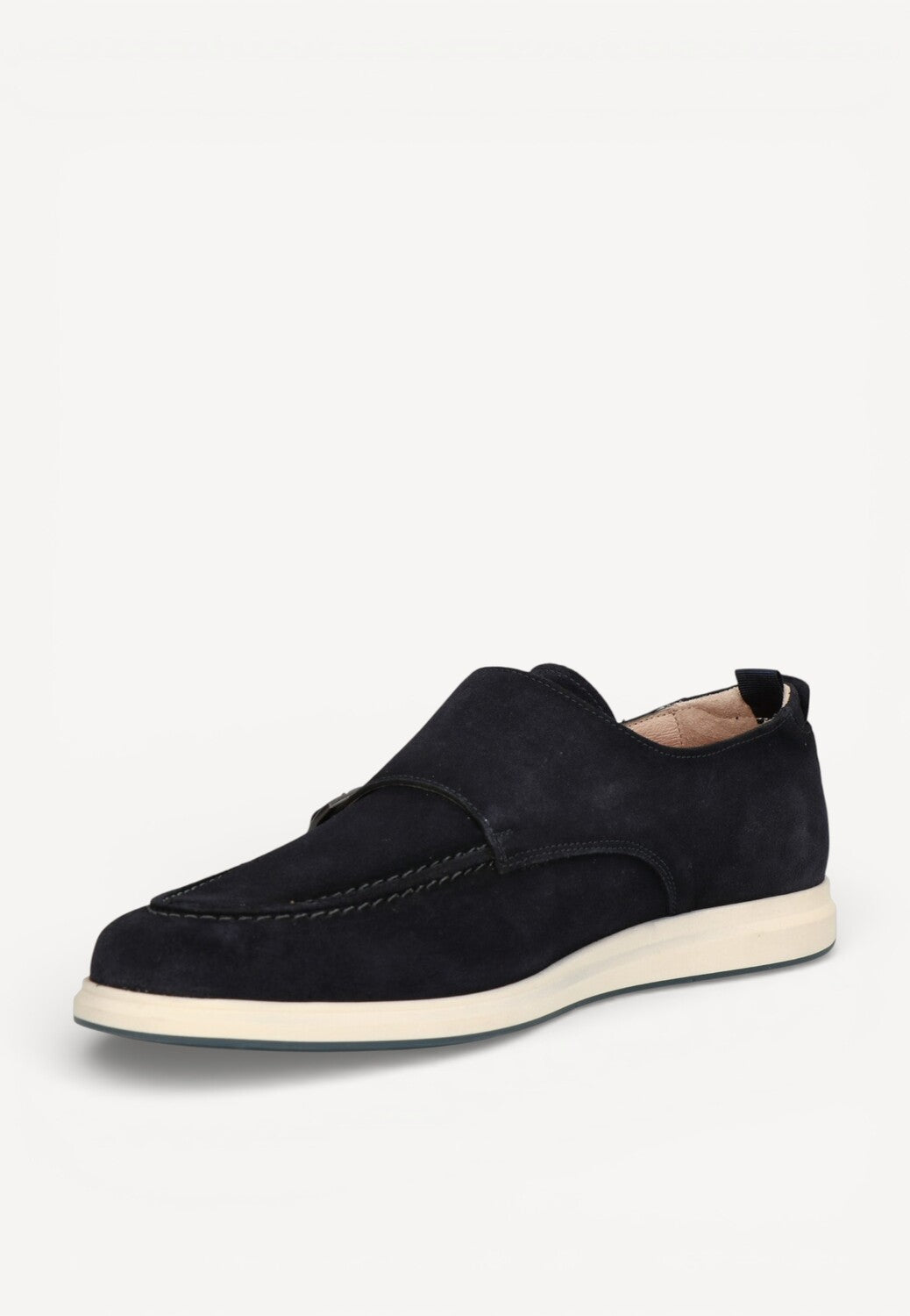 Heren veterschoenen-Blauw suède/nubuck