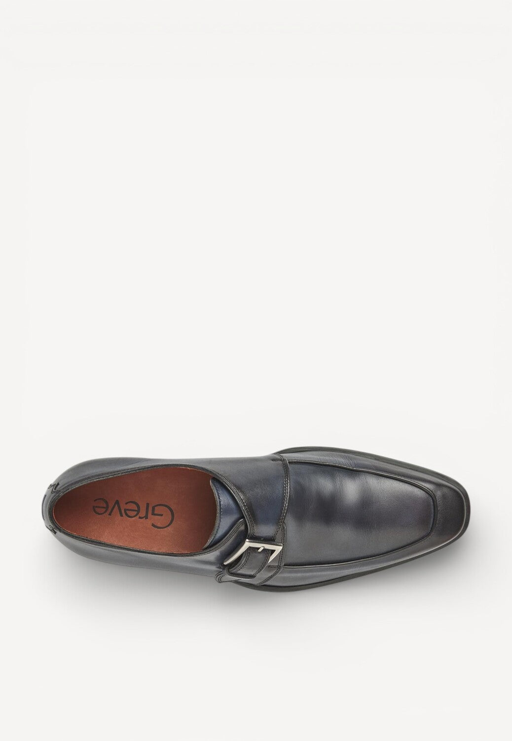 Heren veterschoenen-Blauw leer